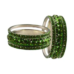 Vidhya Kangan Set Of 6 Stone-Studded Bangles image 2