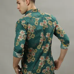 Iconic Regular Fit Floral Printed Pure Cotton Casual Shirt image 5