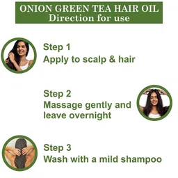 Park Daniel Set Of 3 Onion Green Tea Hair Oil - 60 ml Each image 3