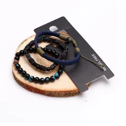 Archies Unisex Set of 3 Beaded Elasticated Bracelet image 4