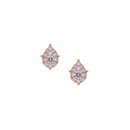 C KRISHNIAH CHETTY JEWELLERS PVT LTD 18Kt Gold Celestia Teardrop Diamond Earrings - 2.74 g-picture-17