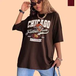 Metronaut Women Typography 2 Printed Hooded Applique T-shirt-image-60