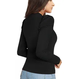 Fashion2wear Puff Sleeve Crepe Top image 3