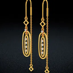 Joyalukkas Svelte Oval Gold Women Earrings-picture-19