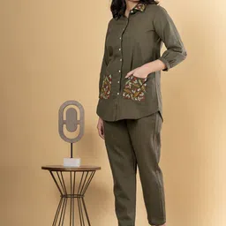 Readiprint Embroidered Three-Quarter Sleeves Shirt With Trouser image 4