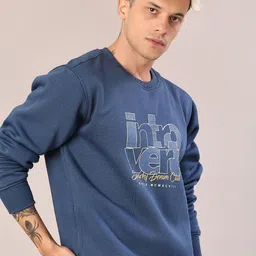 V-Mart Men Printed Typography Round Neck Long Sleeve Sweatshirt image 2