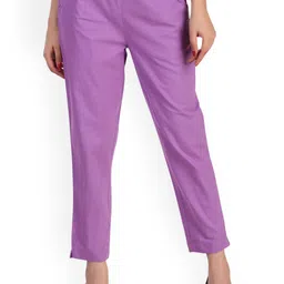 Laad Women Mid Rise Straight Trousers-image-79