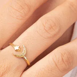 Soul Works Celestial Adjustable Brass Ring Size 5-7 image 3