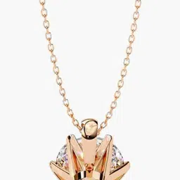 VALANOVA 925 Sterling Silver Rose Gold Diamond Pendant- 0.48 gm image 5