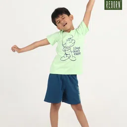 REBORN Boys Smurf Printed T-shirt with Shorts image 4