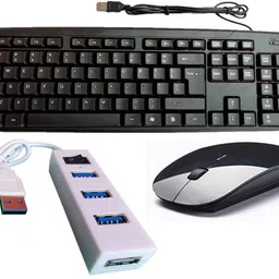 ANJO Wired Keyboard-Wireless Mouse-USB Hub 2.0 Combo Set-picture-16