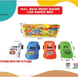 giftzretailz Toy Racer Car Set of 24| Pull Back Action Cars image 2