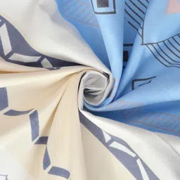 mafatlal Blue Stripes 210 TC Cotton Blend King Sized Bed Sheets with 2 Pillow Covers image 4