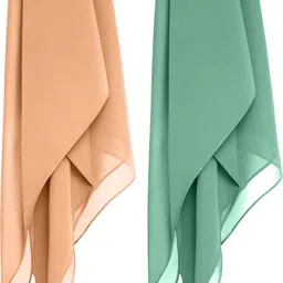 matifa Georgette Solid Multicolor Women Dupatta-picture-34