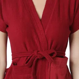 lacylook Maroon Medium Bath Robe image 4