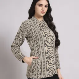 big dreams collection Wool Graphic Print Coat For Women image 3