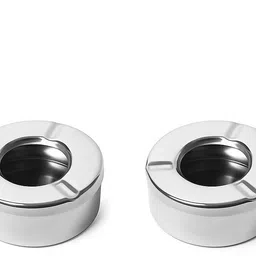 mallichh Ashtray Rust-Free Durable Metal Smoking Tray Silver Stainless Steel Ashtray-picture-26