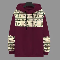 myeonn Men Full Sleeve Printed Hooded Sweatshirt image 3