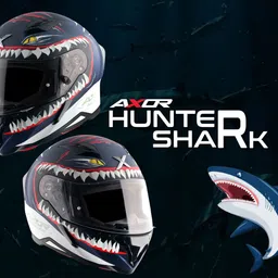 axor Hunter Shark Motorbike Helmet image 2