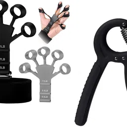 fitnessmix Premium Quality Combo Finger Exerciser With Hand Gripper for Gym Workout Fitness Accessory Kit Kit-picture-16