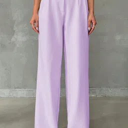 KERI PERRY Women Relaxed Straight Leg High-Rise Trousers-picture-13