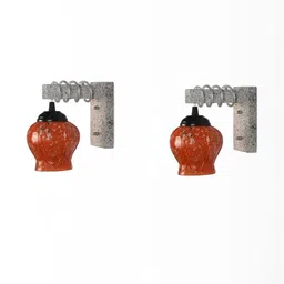SOMIL Orange Glass Cylinder Printed Wall Lamps-image-39