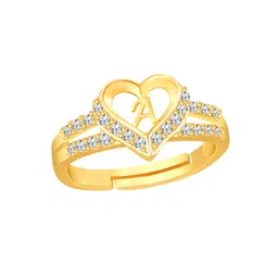 Lila Gold-Plated CZ-Studded Adjustable Finger Ring-picture-42