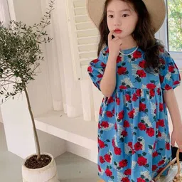 LULU & SKY Floral Print A-Line Midi Dress image 4