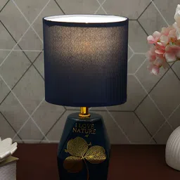 TAYHAA Blue Printed Ceramic Frusturical Shaped Table Lamp-image-59
