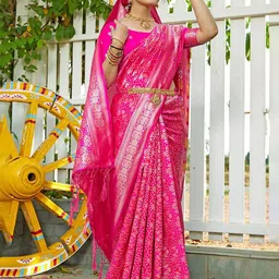 K 5 Fashion Woven Design Zari Pure Silk Banarasi Saree-image-47