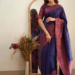 Mitera Woven Design Zari Silk Blend Saree-picture-28