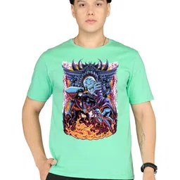 BRAWNY BATTLER Graphic Printed Round Neck Short Sleeves Cotton T-shirt image 2
