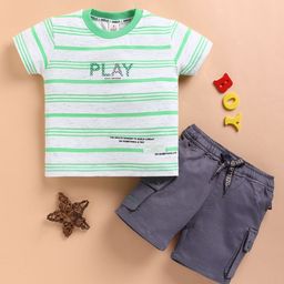 KIDZELLO Boys Striped T-shirt with Shorts-picture-14