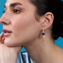 MINUTIAE Rose Gold-Plated Pearls Beaded Spherical Drop Earrings image 5