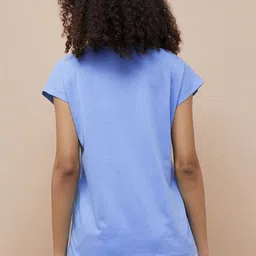 Ginger by Lifestyle Graphic Printed Round Neck Extended Sleeves Cotton T-shirt image 4