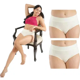 ORLIZEA Pack of 2 Women High-Rise Cotton Blend Hipster Briefs-picture-10