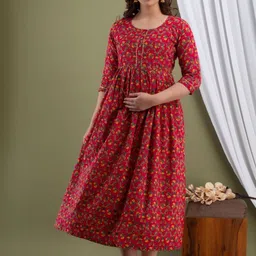 Ashvy Botanical Printed Pure Cotton Empire Kurti image 5