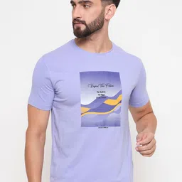 Duke Men Graphic Printed Round Neck Cotton Slim Fit T-shirt-image-16