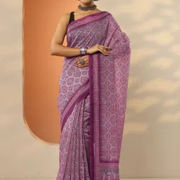 Libas Ethnic Motifs Silk Blend Handloom Saree-picture-11