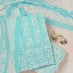 Koskii Floral Printed Unstitched Dress Material-picture-36