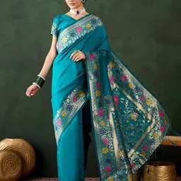 Sangria Woven Design Banarasi Saree With Blouse Piece-picture-39