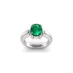 Pranjal Gems Unisex 6.25 Ratti 5.62 Carat Emerald Panna Gemstone Studded Finger Ring-picture-22