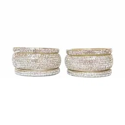 AMSHA Multi Glass Artificial Stones Bangle image 3