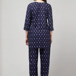 ERUDITE CLUB Printed Round Neck Tunic & Trouser Co-Ord Set image 5
