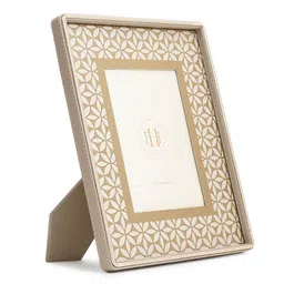 Pure Home and Living Beige & Gold-Toned Self Design MDF Table Photo Frame image 2