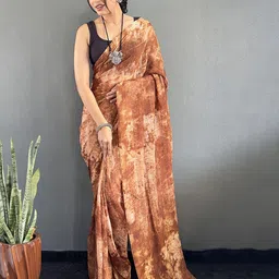 Mitera Tie and Dye Pure Georgette Saree image 3