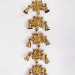 Exotic India Brass Lord Ganesha Wall Hanging Bells-picture-30