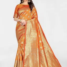 KALINI Floral Art Silk Banarasi Saree-image-1