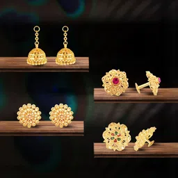 VIVASTRI Women Gold-Plated Alloy Earrings-picture-39