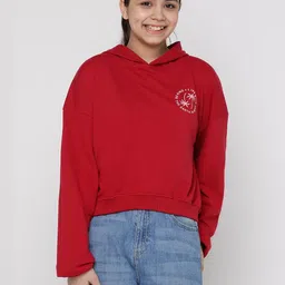 Lil Tomatoes Girls Printed Hooded Sweatshirt-picture-22